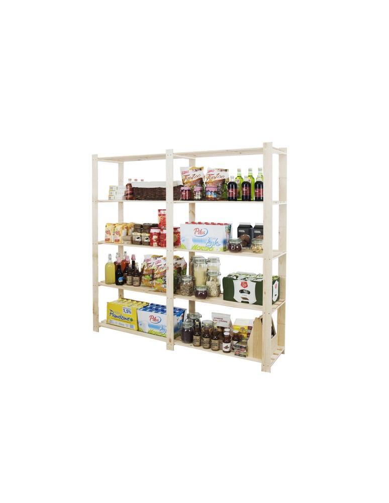 Regały - Regał na książki drewniany B03R 170x170x38 5 półek Naturalny - product b2b.wamar.biz 2