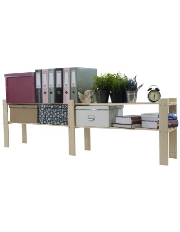 Regały - Regał na książki drewniany B04R 50x170x28 2 półki Naturalny - product 5