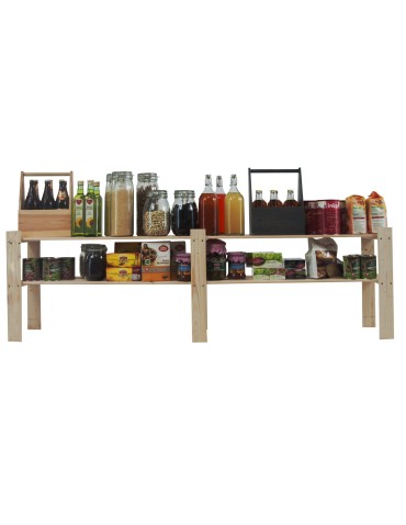 Regały - Regał na książki drewniany B04R 50x170x28 2 półki Naturalny - product 10