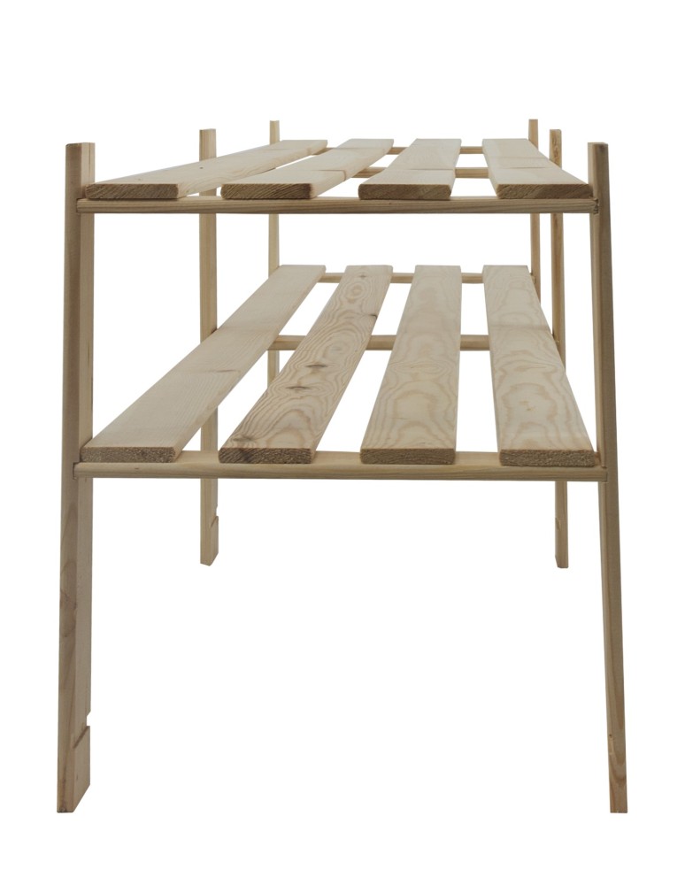 Regały - Regał na książki drewniany B05R 50x170x38 2 półki Naturalny - product b2b.wamar.biz 2