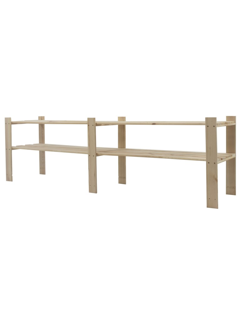 Regały - Regał na książki drewniany B05R 50x170x38 2 półki Naturalny - product b2b.wamar.biz 4