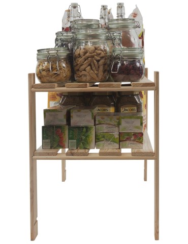 Regały - Regał na książki drewniany B05R 50x170x38 2 półki Naturalny - product 8