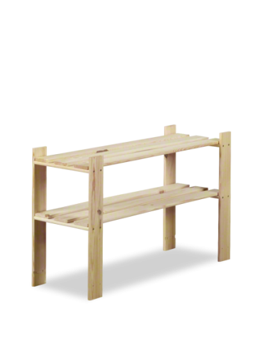 Regały - Regał na książki drewniany B06R 50x80x28 2 półki Naturalny - product 5