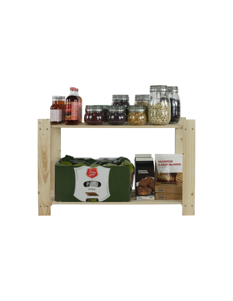 Regały - Regał na książki drewniany B06R 50x80x28 2 półki Naturalny - product b2b.wamar.biz 11