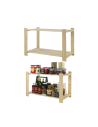 Regał na książki drewniany B07R 50x80x38 2 półki Naturalny
