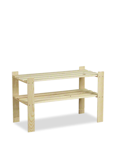 Regały - Regał na książki drewniany B07R 50x80x38 2 półki Naturalny - product 6