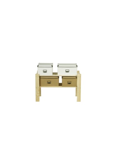 Regały - Regał na książki drewniany B07R 50x80x38 2 półki Naturalny - product 11