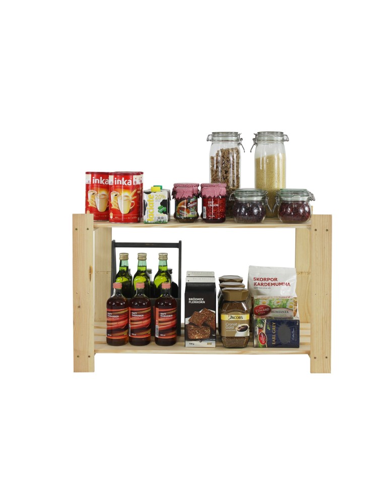 Regały - Regał na książki drewniany B07R 50x80x38 2 półki Naturalny - product b2b.wamar.biz 13