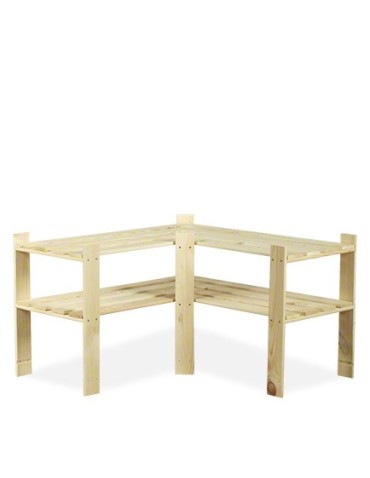 Regał na książki narożny B09R 50x85x38 2 półki Naturalny - product 2