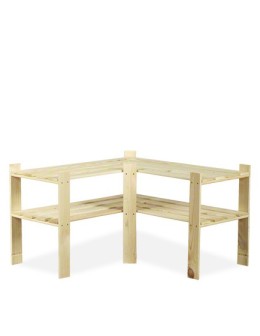 Regał na książki narożny B09R 50x85x38 2 półki Naturalny - product 2