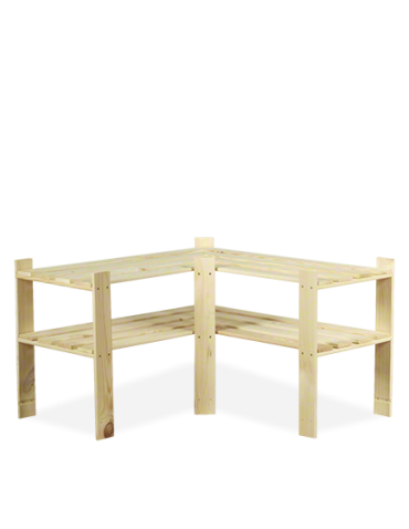 Regały - Regał na książki narożny B09R 50x85x38 2 półki Naturalny - product 3