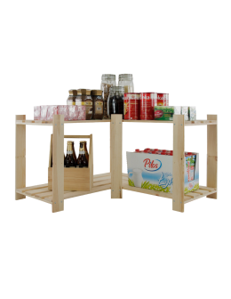 Regał na książki narożny B09R 50x85x38 2 półki Naturalny