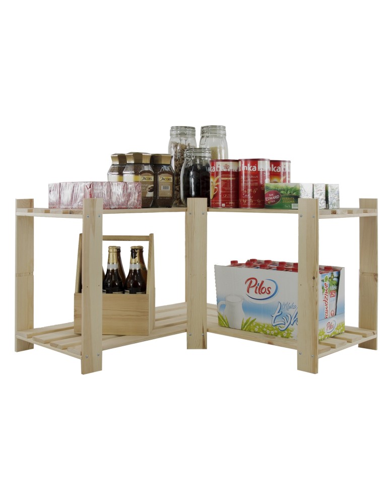 Regały - Regał na książki narożny B09R 50x85x38 2 półki Naturalny - product b2b.wamar.biz 7