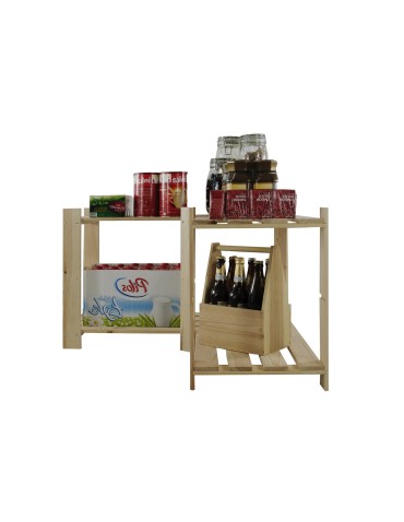 Regały - Regał na książki narożny B09R 50x85x38 2 półki Naturalny - product 8