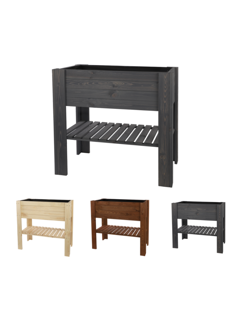 Grządki i Warzywniaki - Skrzynia do uprawy – na nóżkach ZB4 / 79,5X79,5X42,6cm / Szary - product b2b.wamar.biz 1