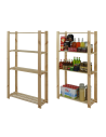 Regał na książki drewniany B17R 150x80x28 5 półek Naturalny