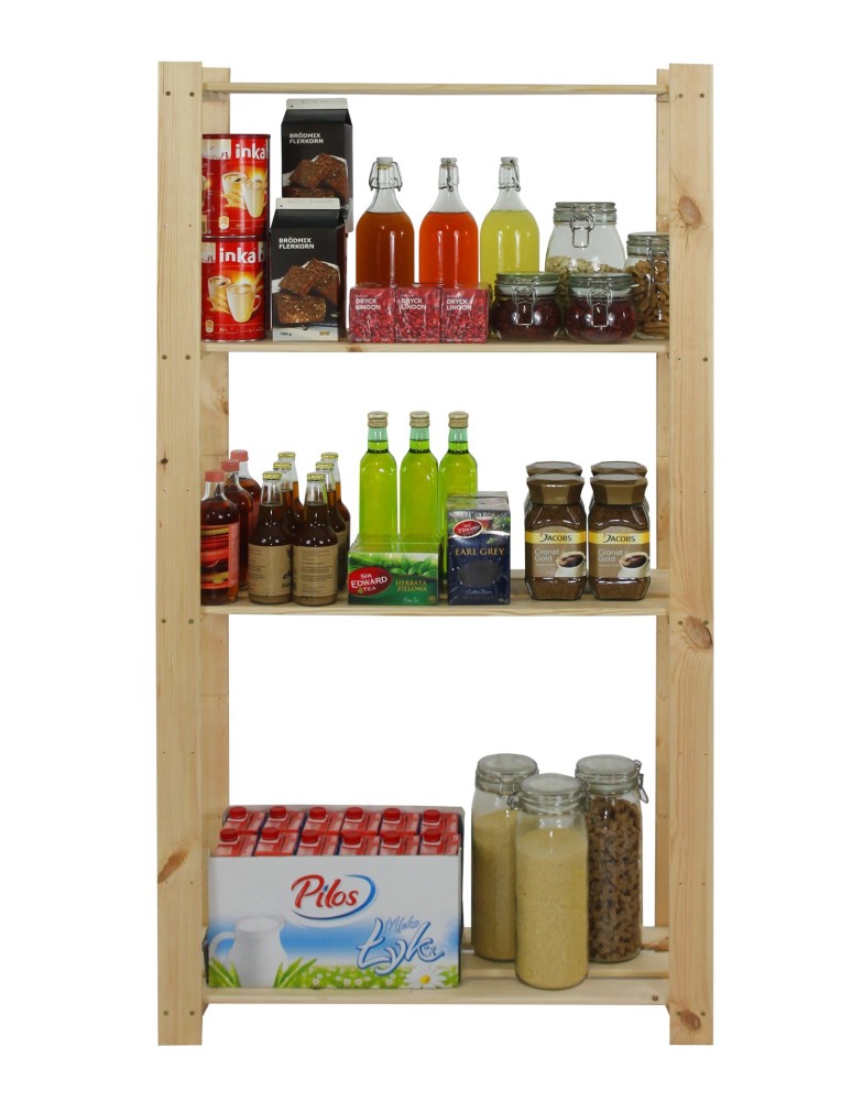 Regały - Regał na książki drewniany B17R 150x80x28 5 półek Naturalny - product b2b.wamar.biz 3