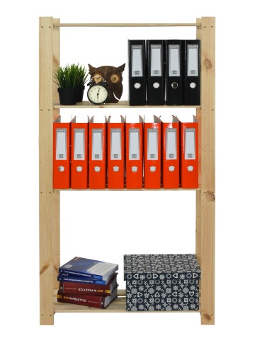 Regały - Regał na książki drewniany B17R 150x80x28 5 półek Naturalny - product 6