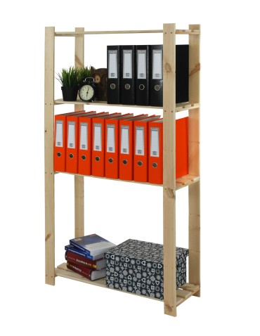 Regały - Regał na książki drewniany B17R 150x80x28 5 półek Naturalny - product 7