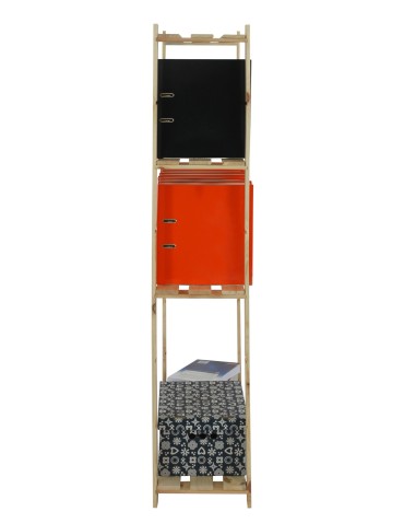 Regały - Regał na książki drewniany B17R 150x80x28 5 półek Naturalny - product 8