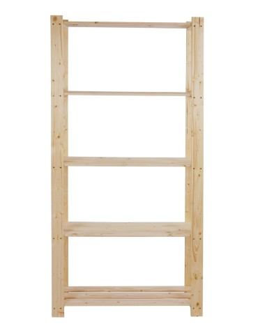 Regały - Regał na książki drewniany B18R 170x80x28 5 półek Naturalny - product 4