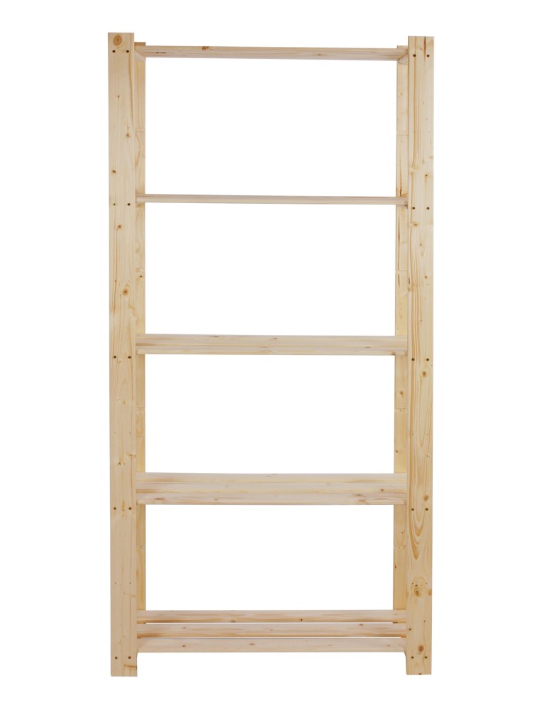 Regały - Regał na książki drewniany B18R 170x80x28 5 półek Naturalny - product b2b.wamar.biz 4