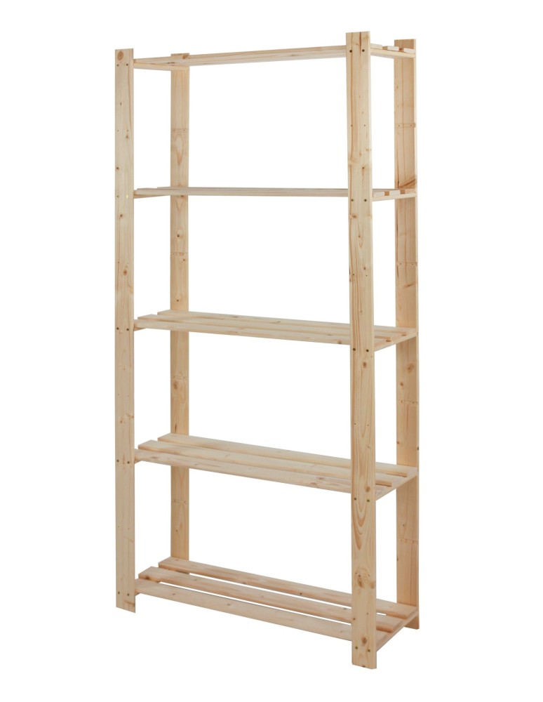 Regały - Regał na książki drewniany B18R 170x80x28 5 półek Naturalny - product b2b.wamar.biz 5