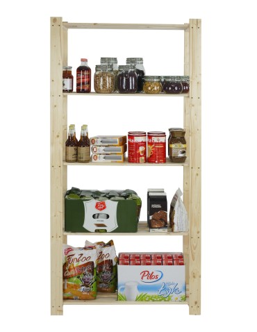 Regały - Regał na książki drewniany B18R 170x80x28 5 półek Naturalny - product 8