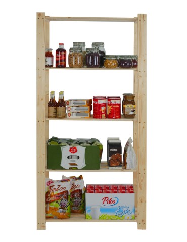 Regały - Regał na książki drewniany B18R 170x80x28 5 półek Naturalny - product 13