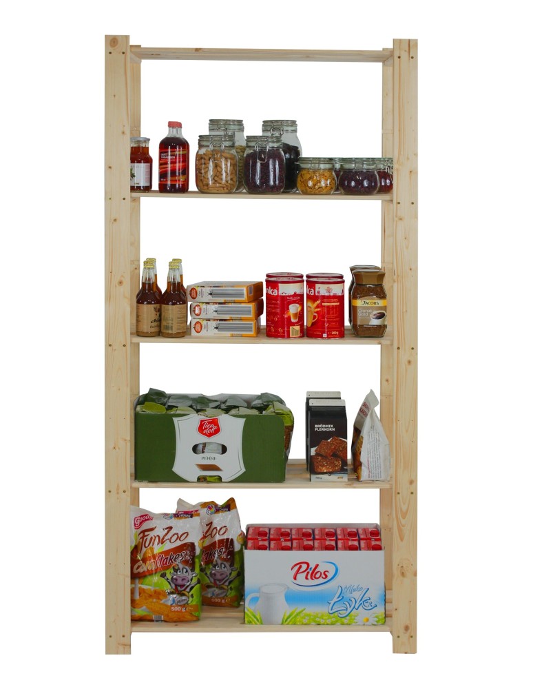 Regały - Regał na książki drewniany B18R 170x80x28 5 półek Naturalny - product b2b.wamar.biz 13