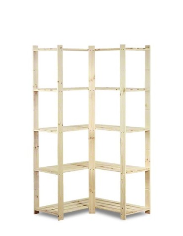 Regał na książki narożny B20R 170x85x85 5 półek Naturalny - product 2