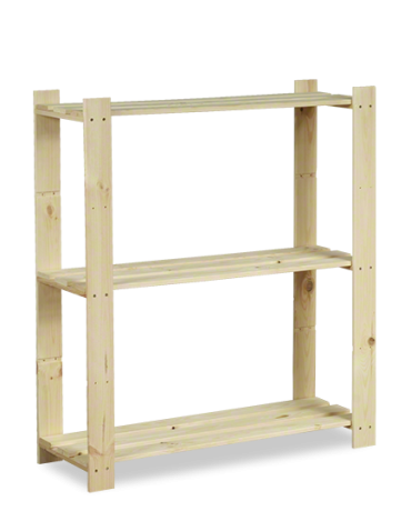 Regały - Regał na książki drewniany B26R 90x80x28 3 półki Naturalny - produkt 4