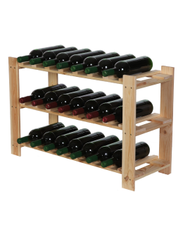 Regał na butelki drewniany B22R 50x80x28 3 półki Naturalny