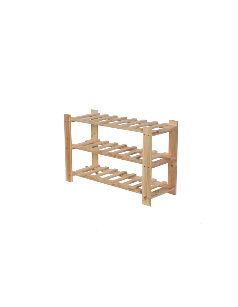 Regały - Regał na butelki drewniany B22R 50x80x28 3 półki Naturalny - product b2b.wamar.biz 3