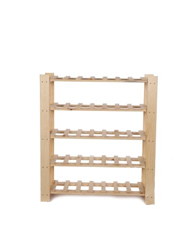 Regały - Regał na butelki drewniany B22R 90x80x28 5 półek Naturalny - product 4