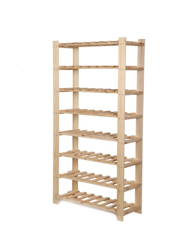 Regały - Regał na butelki drewniany B22R 150x80x28 8 półek Naturalny - product 3