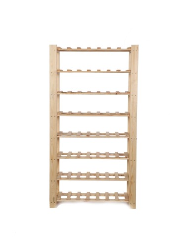 Regały - Regał na butelki drewniany B22R 150x80x28 8 półek Naturalny - product 6