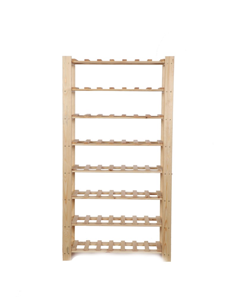 Regały - Regał na butelki drewniany B22R 150x80x28 8 półek Naturalny - product b2b.wamar.biz 6