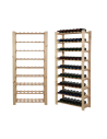 Regał na butelki drewniany B22R 170x80x28 9 półek Naturalny