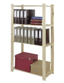 Regał na książki drewniany B23R 150x80x38 4 półki Naturalny - product 2