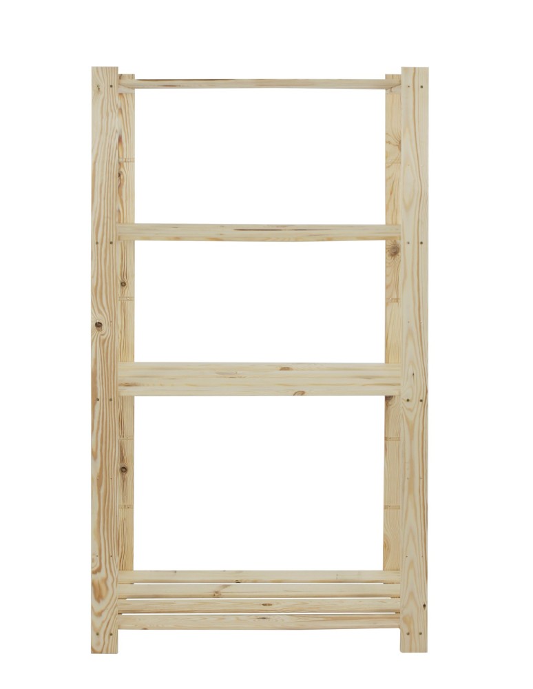 Regały - Regał na książki drewniany B23R 150x80x38 4 półki Naturalny - product b2b.wamar.biz 5