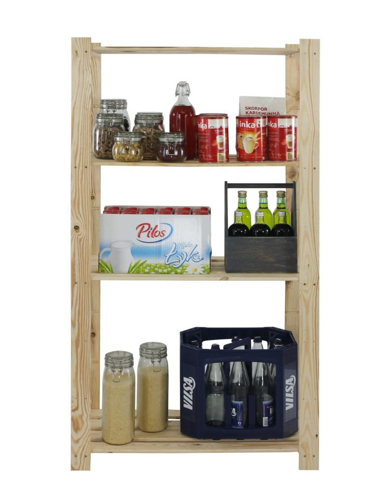 Regały - Regał na książki drewniany B23R 150x80x38 4 półki Naturalny - product b2b.wamar.biz 7