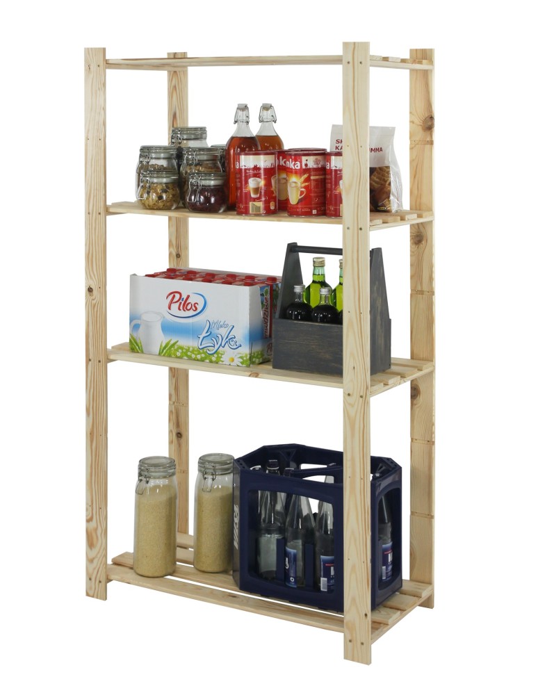 Regały - Regał na książki drewniany B23R 150x80x38 4 półki Naturalny - product b2b.wamar.biz 8