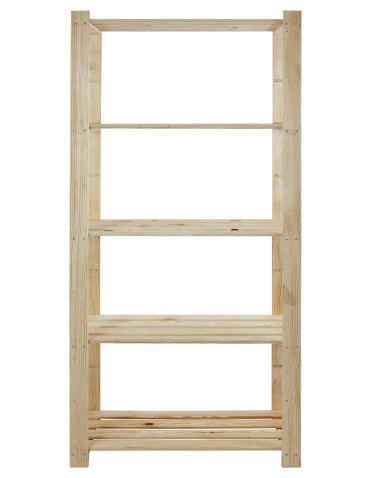 Regał na książki drewniany B24R 170x80x38 5 półek Naturalny - product 2