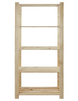 Regał na książki drewniany B24R 170x80x38 5 półek Naturalny - product 2