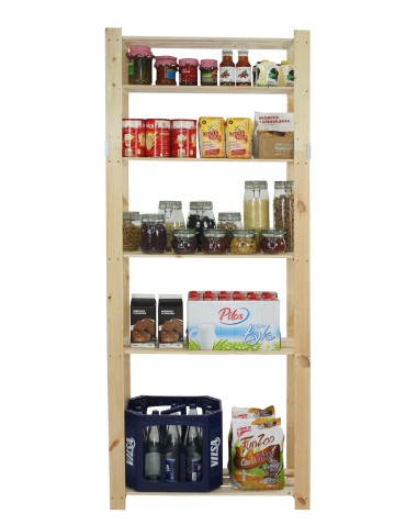 Regały - Regał na książki drewniany B27R 200x80x28 6 półek Naturalny - product 5