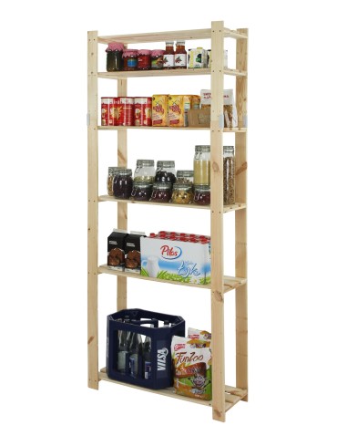 Regały - Regał na książki drewniany B27R 200x80x28 6 półek Naturalny - product 6