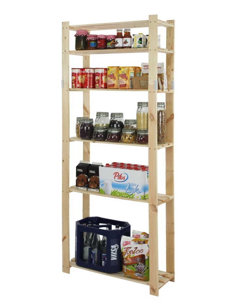 Regały - Regał na książki drewniany B27R 200x80x28 6 półek Naturalny - product b2b.wamar.biz 6