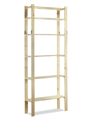 Regały - Regał na książki drewniany B27R 200x80x28 6 półek Naturalny - product 8