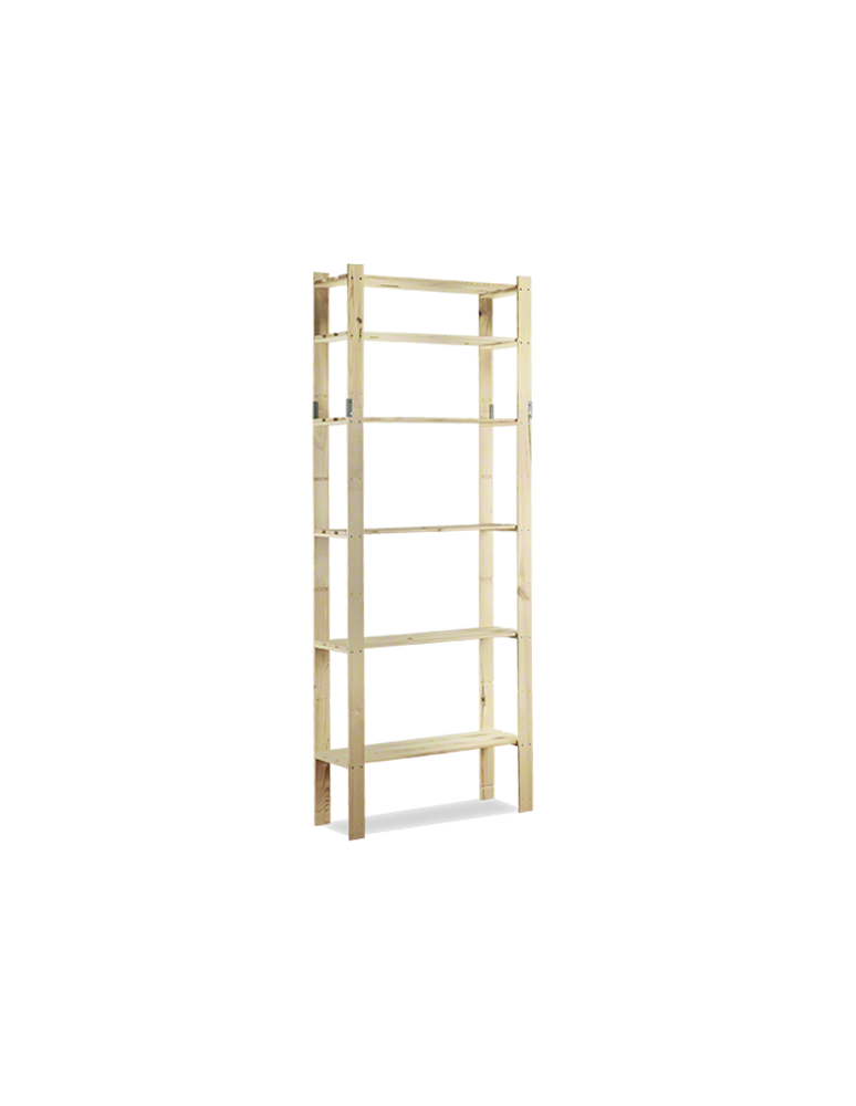 Regały - Regał na książki drewniany B27R 200x80x28 6 półek Naturalny - product b2b.wamar.biz 8